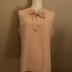 Calvin Klein Blush Sleeveless Top with Bow